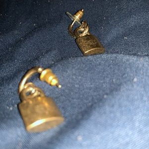 Chanel lock earrings
